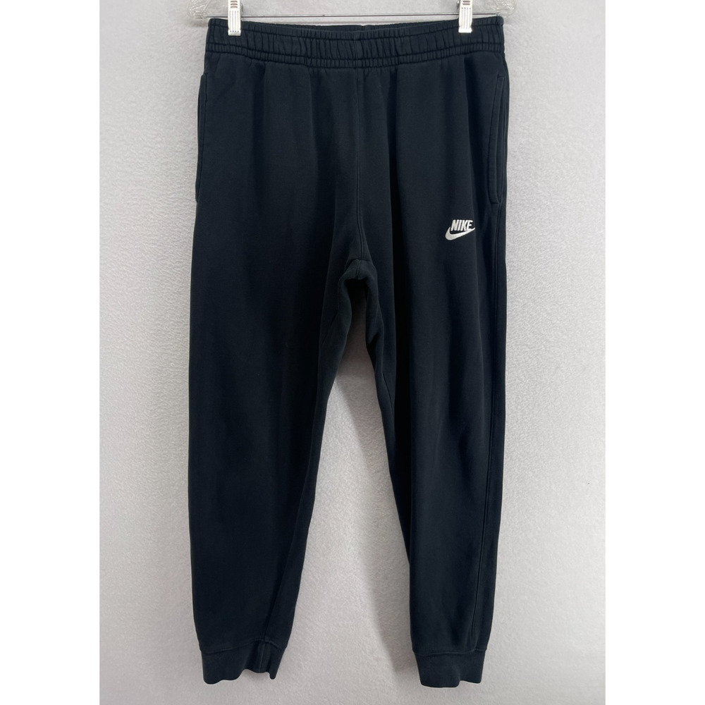 NIKE Pants Mens M Sportswear Club Fleece Jogger Training Running Gym Black